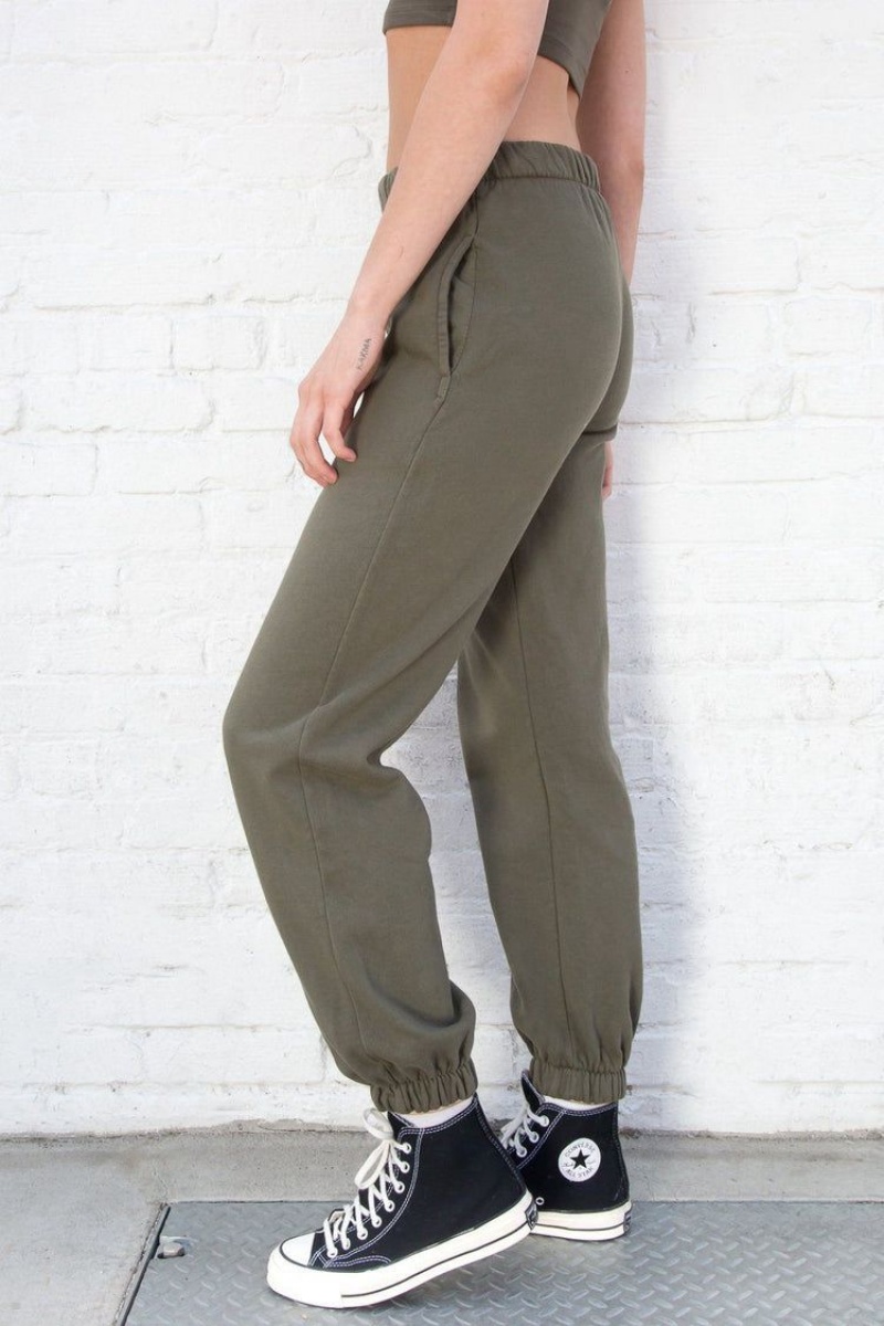 Pantalon Survêtement Brandy Melville Rosa Vert Olive | VYI-90292507